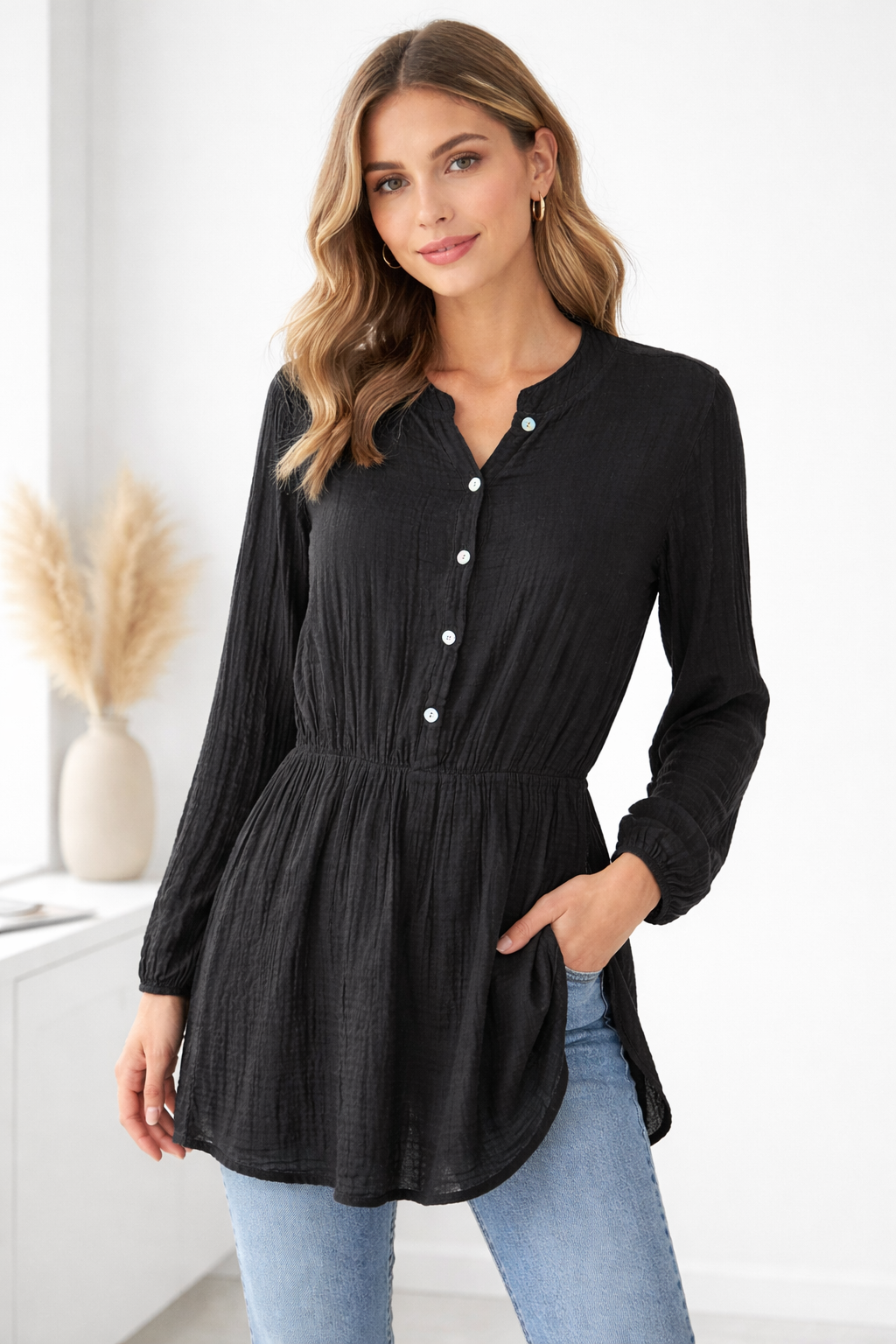 Musselin-Bluse