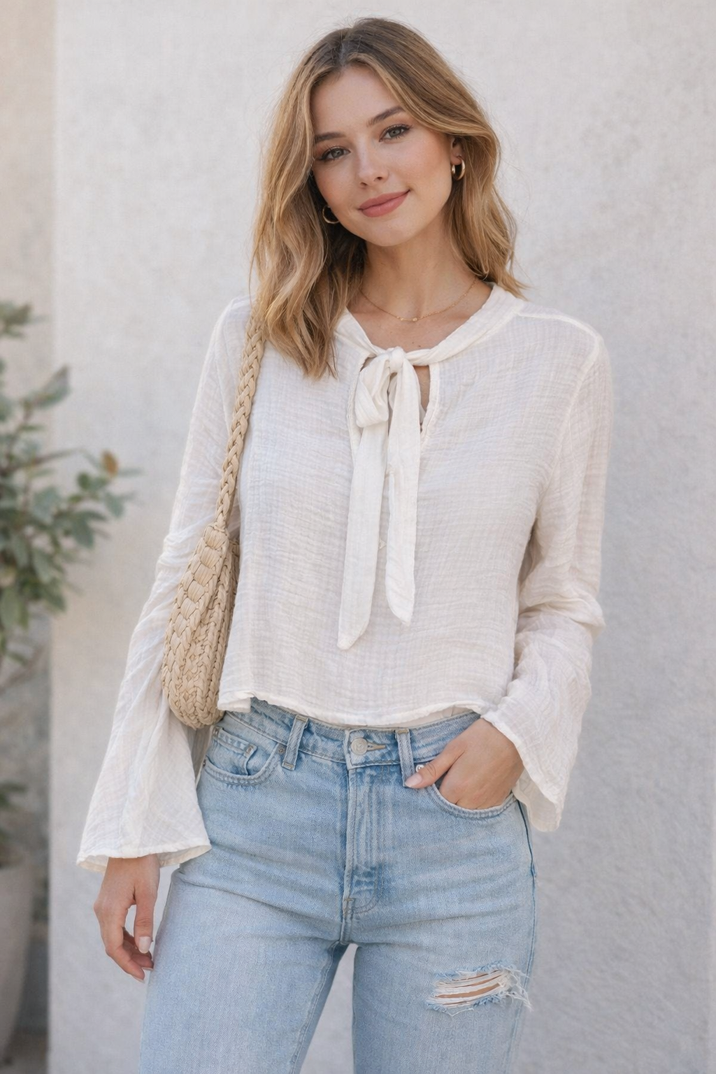 Musselin-Bluse
